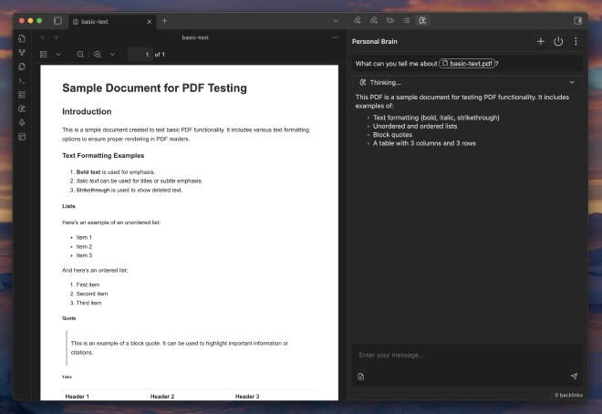 Analyzing a PDF document.